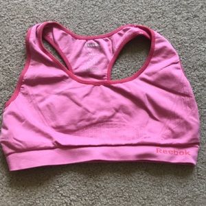Reebok pink racerback sports bra